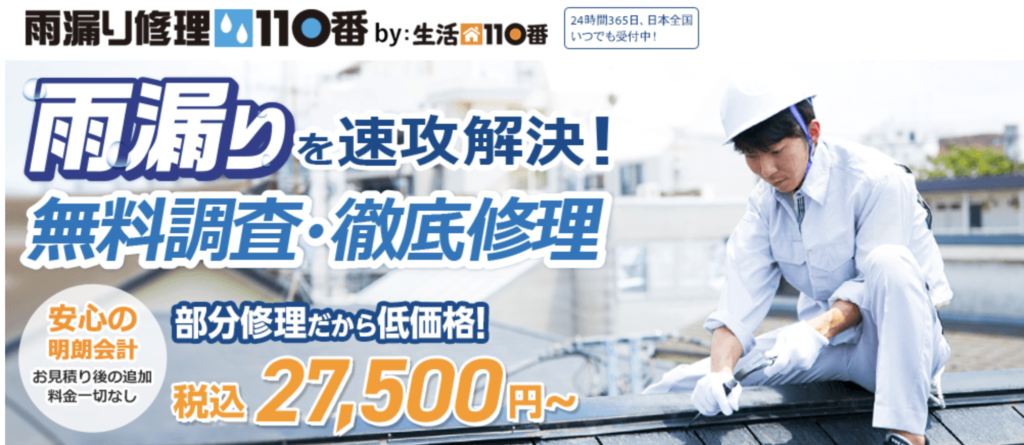 雨漏り修理110番