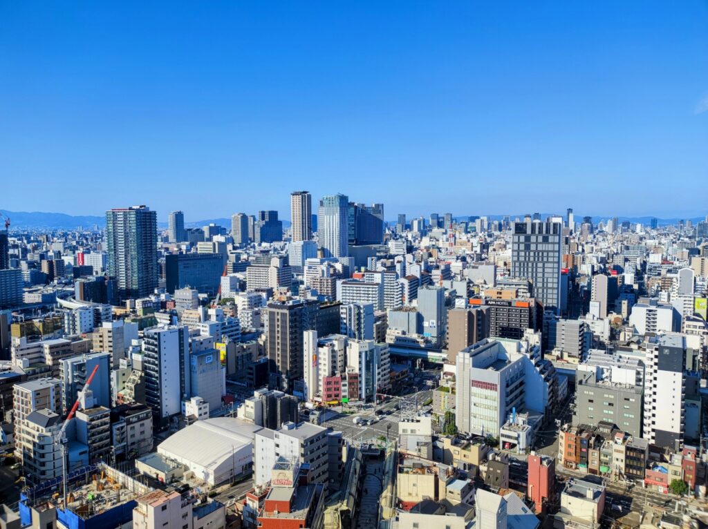 大阪エリアの街並み