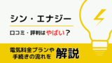 シン・エナジーの口コミ・評判はやばい？電気料金プランや手続きの流れを解説