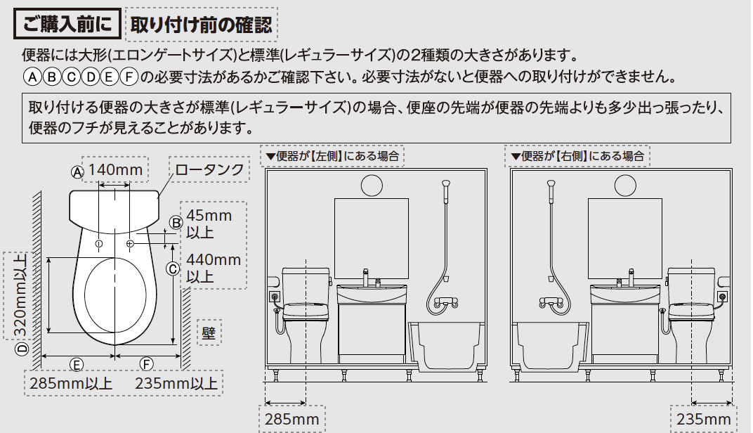 取り付け前の確認